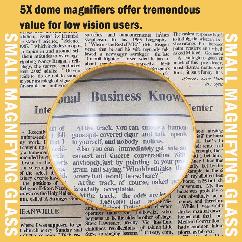 Rongon Reading Magnifier Loupe 4X Crystal Magnifying Glass Dome Portable Paperweight Optical Half Ball Lens Desktop Magnifier for Reading Books Map Magazine Newspaperï¼ˆ75MMï¼‰ - Image 3